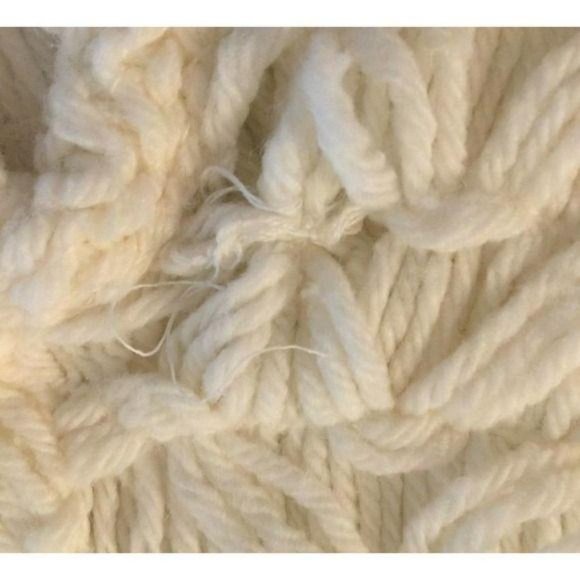 Vintage 1960s Aris Knitwear Ivory Crochet Shawl Fringe Boho Wrap - Picture 9 of 11